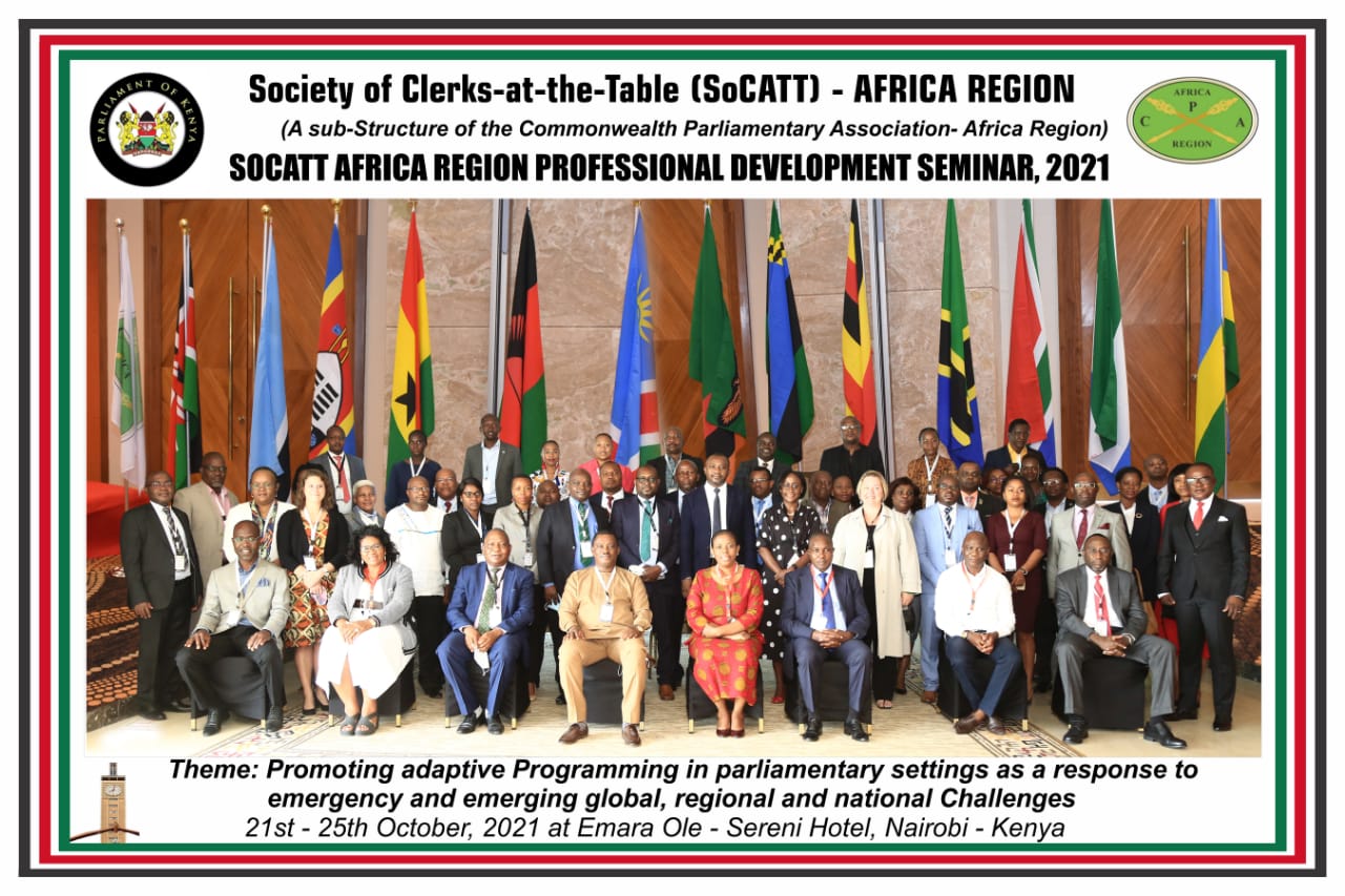 PARLIAMENT OF KENYA HOSTS THE FIFTH PROFESSIONAL DEVELOPMENT SEMINAR FOR CLERKS-AT-THE-TABLE