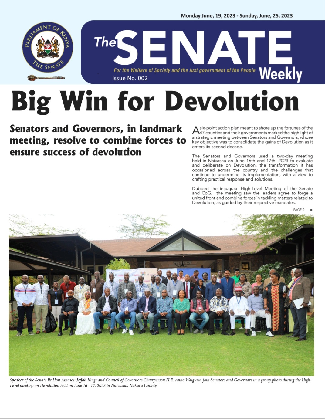 THE SENATE WEEKLY: Issue No.002