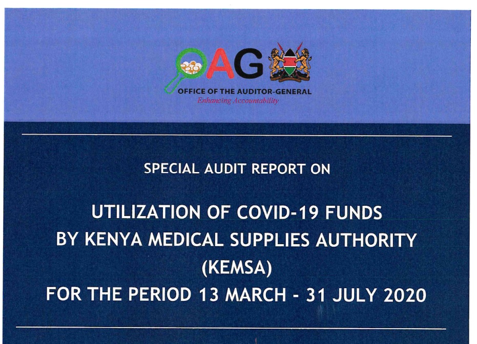 SPECIAL AUDIT REPORT ON UTILIZATION OF COVID -19 FUNDS BY KEMSA