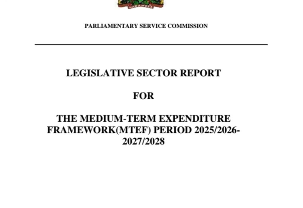 LEGISLATIVE SECTOR REPORT FOR THE MEDIUM-TERM EXPENDITURE FRAMEWORK ( MTEF) PERIOD 2025/2026 - 2027/2028