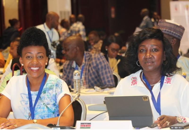 Deputy Speaker Hon. Gladys Boss and Sen. Tabitha Mutinda during a Session at the just concluded 42nd Sitting of ACP-EU Joint Assembly in Maputo, Mozambique. 