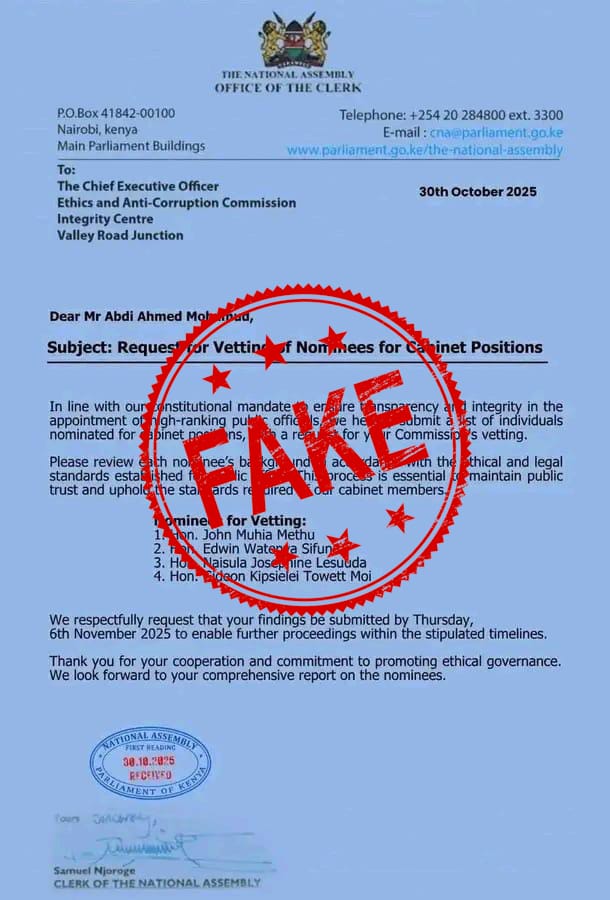 FAKE NOTICE
