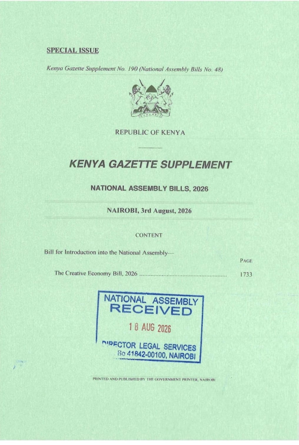 creative economy bill