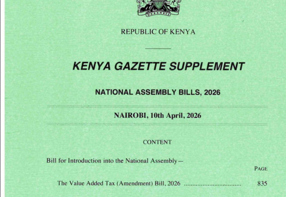 VALUE ADDED TAX (AMENDMENT) BILL, 2026  