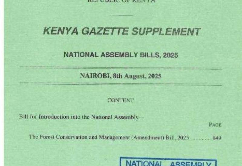 Forest Conservation and Management (Amendment) Bill (National Assembly Bill No. 38 of 2025)