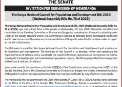 INVITATION FOR SUBMISSION OF MEMORANDA 